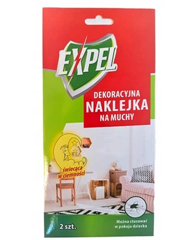 Декоративная светящаяся наклейка на окно для мух Expel, 2 шт