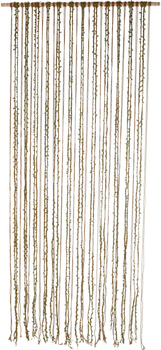 Шторка Home & Styling Collection дверна Макраме Листя Зелено-бежева 90 x 200 см