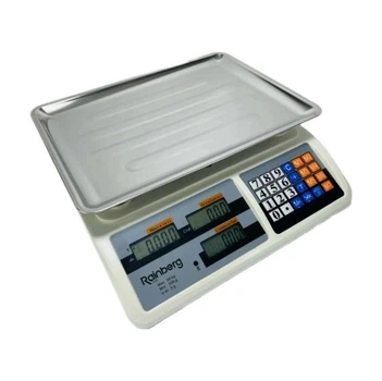 Весы торговые Rainberg RB-310 до 55 кг со счетчиком цены белый