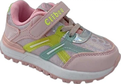 Дитячі кросівки для дівчинки Clibee Pink-green 22, рожевий, зелений