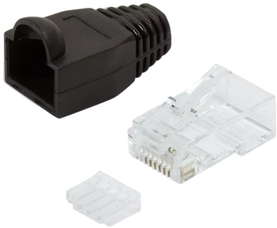 Wtyk modularny Logilink RJ-45 UTP Cat 6 8P8C z osłoną 100 szt. Black (4052792027570)