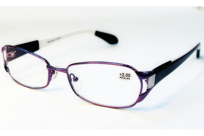 Жіночі окуляри з відблисковою лінзою для зору плюс і мінус +2.25 8140