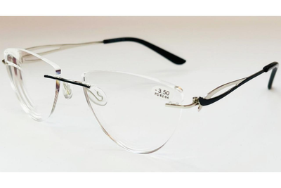 Безоправные очки для коррекции зрения плюс и минус от 1 до 4 +4.0 Fabia Monti FM1062