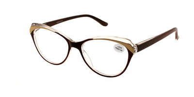 Готовые женские очки для коррекции зрения коричневый Vesta плюс и минус +1.0 18520