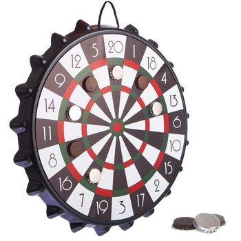 Дартс магнитный с крышками от бутылок BOTTLE CAP 10 крышек и мишень SP-Sport A002P 39см