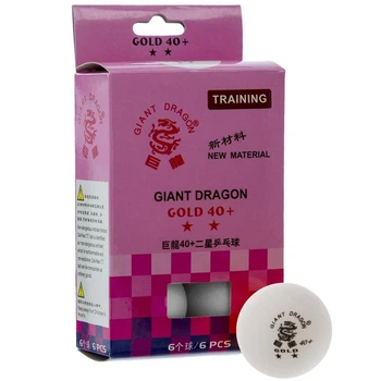 Набор мячей для настольного тенниса GIANT DRAGON GOLD 2* MT-6561 40+ 6 шт белый