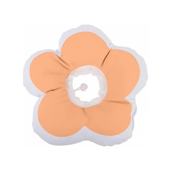 М'який комір-подушка для кішок Lesko DT-1018 S Peach післяопераційний захисний від вилизування