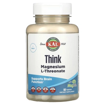 Магній L-треонат KAL Magnesium L-Threonate для покращення роботи мозку 60 таблеток