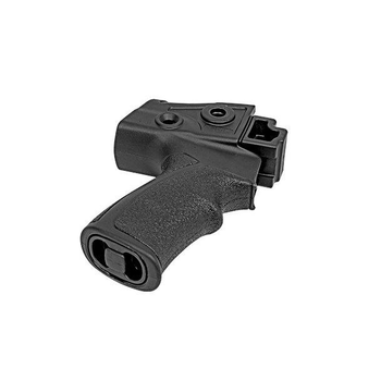 Рукоятка пістолетна для Saiga 12, DLG Tactical (DLG-089 black), колір Чорний, з відсіком і гніздами для ременя