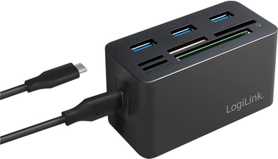 Hub USB Logilink USB 3.2 Gen 1 Dock Station Black (4052792048643)