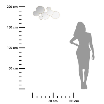 Lustro ścienne połączone Atmosphera okrągłe metalowe (3560239692379)