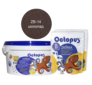 Затирка для плитки Octopus Zatirka эпоксидная 2,5 кг Шоколад (ZB-14)