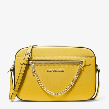 Сумка кросс-боди через плечо женская из натуральной кожи маленькая Michael Kors 921115119 Желтая (1159807940)
