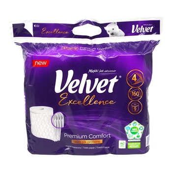 Туалетний папір Velvet Excellence 9 рул 4 шари