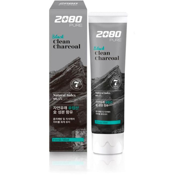 Зубна паста 2080 Pure Black Clean Charcoal Fresh Mint з деревним вугіллям 120 г
