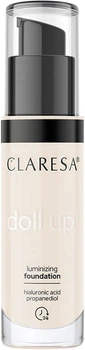 Тональный крем для лица Claresa осветляющий Doll Up! тон 01 Fair-Light 34 г (5903819812589)