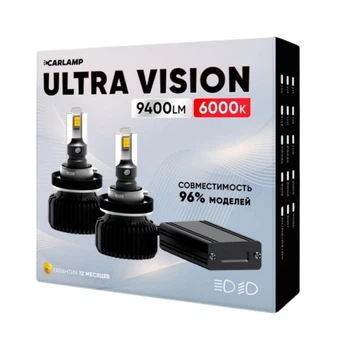 Светодиодные лампы H13 для авто Carlamp Ultra Vision Led автолампы 9400 Lm 6000 K (UVH13)