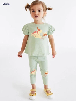 Детский комплект для девочки (футболка+легинсы) Little Maven 22303 122 см Мятный