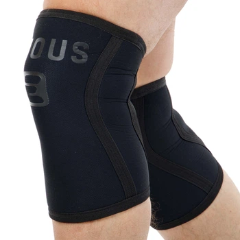 Наколенники для приседаний (2шт) KNEE SLEEVE EZOUS (нейлон, р-р S (33-35см) черный) (A-06_Черный_S)