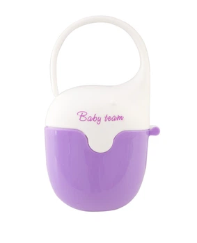 Контейнер для пустышки 0+ Baby Тeam Фиолетовый с белым