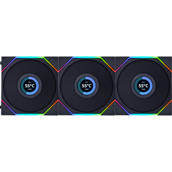 Кулер для корпуса Lian Li TL LCD 120-3, Black Cooler (G99.12TLLCD3B.00)