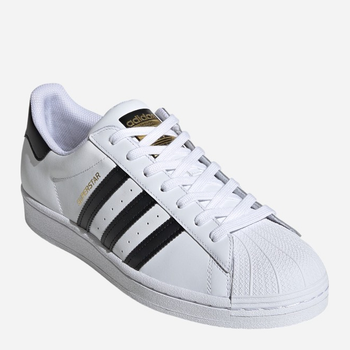 Trampki męskie ze skóry naturalnej do kostki adidas Originals Superstar EG4958 45.5 (UK 10.5) Białe (4062051415314)