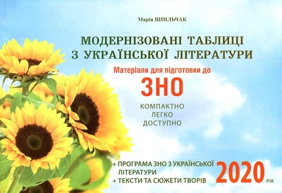 Модернизированные таблицы по украинской литературе. Материалы для подготовки к ВНО