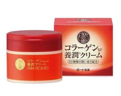 Антивозрастной крем Rohto 50 no Megumi Yojun Aging Care с коллагеном, гиалуроновой кислотой, Q10, 90 г