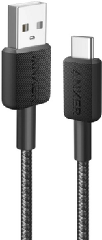 Kabel Anker 322 USB-A to USB-C - 0.9 m Nylon Black (A81H5G11)