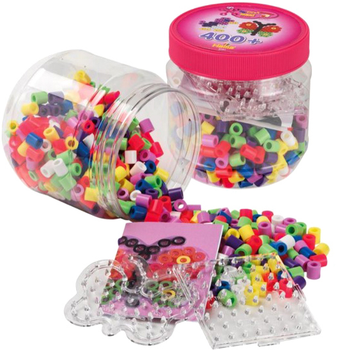 Набір для термомозаїки Hama Maxi beads 400 шт + 2 тарілки (0028178087913)