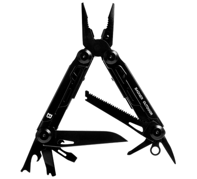 Мультитул Badger Outdoor Thorn Black 14 Инструментов Черный BO-MT-S4