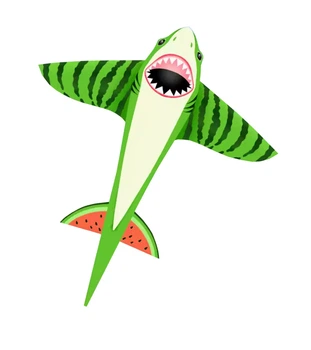 Яскравий повітряний змій Акула Fortune Kite 160х180 см (1510)