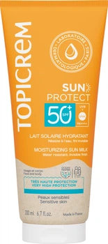 Сонцезахисне молочко Topicrem Sun Protect Spf 50+ зволожувальне 200 мл (3700281705249)