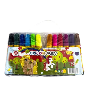 Фломастеры 12 цветов Color Pen 866 Пони