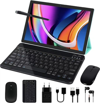Планшет 10.1" JUSYEA J10 4/64Gb 4 ядра Android 12 8000 mAh Зеленый