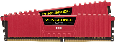 Pamięć RAM Corsair DDR4-2666 32768MB PC4-21300 (Kit of 2x16384) Vengeance LPX Red (CMK32GX4M2A2666C16R)