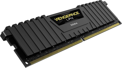 Оперативна пам'ять Corsair DDR4-2666 32768MB PC4-21300 (Kit of 4x8192) Vengeance LPX Black (CMK32GX4M4A2666C16)