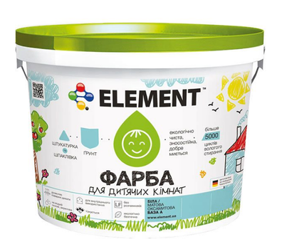 Краска ELEMENT для детских комнат Белая 10л