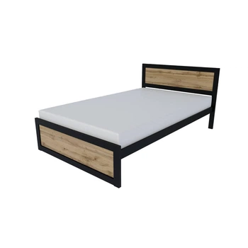 Кровать полуторная MebliRoMax Loft 120х200 Дуб Тахо /Черный (000083197)