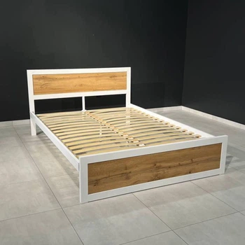 Ліжко односпальне MebliRoMax Loft 90х200 Дуб Тахо /Білий (000084984)
