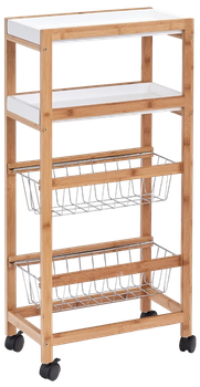 Бамбуковий кухонний візок Zeller для подачі страв (4003368188645)