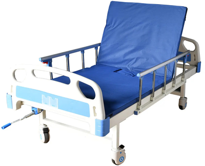 Механическая медицинская 2-секционная кровать Supretto на колесах (8555-0001)