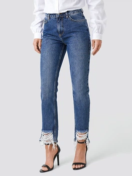 Джинсы Slim Fit женские NA-KD 1100-000288-0038 34 Синие (7325940558019)