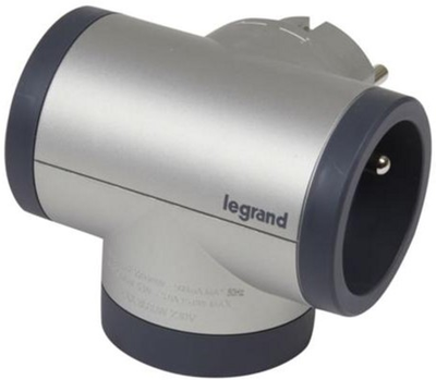 Блок Legrand поворотний 2x2P+Z бічні розетки, з USB A+C Graphite (3414971943001)