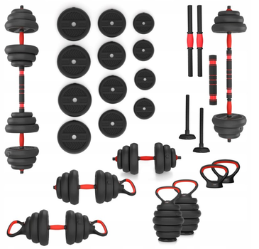 Zestaw ciężarów HMS PRO SET 6 w 1 SGN120 20 kg (5907695553000)