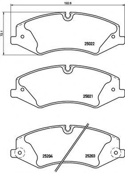 Колодки тормозные дисковые Brembo (P44022)