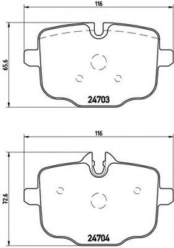 Колодки тормозные дисковые Brembo (P06061)