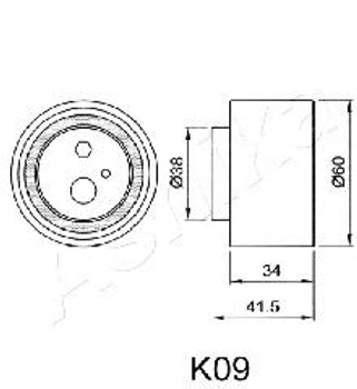 Ролик модуля натягувача ременя Ashika (450K009)