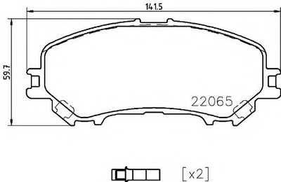 Колодки гальмівні дискові Brembo (P56099)