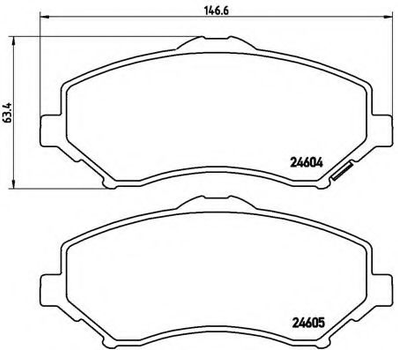 Колодки гальмівні дискові Brembo (P11022)